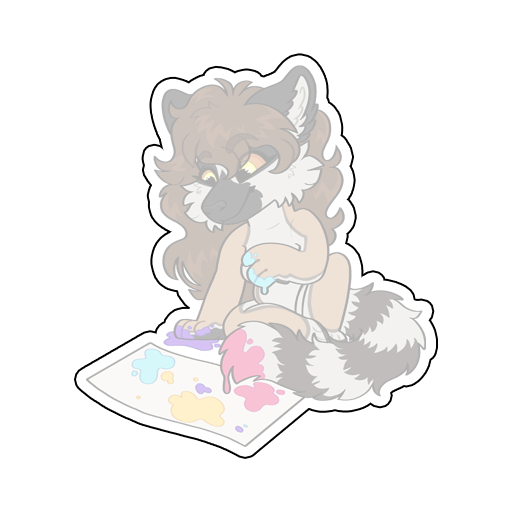 White vinyl stickers - single